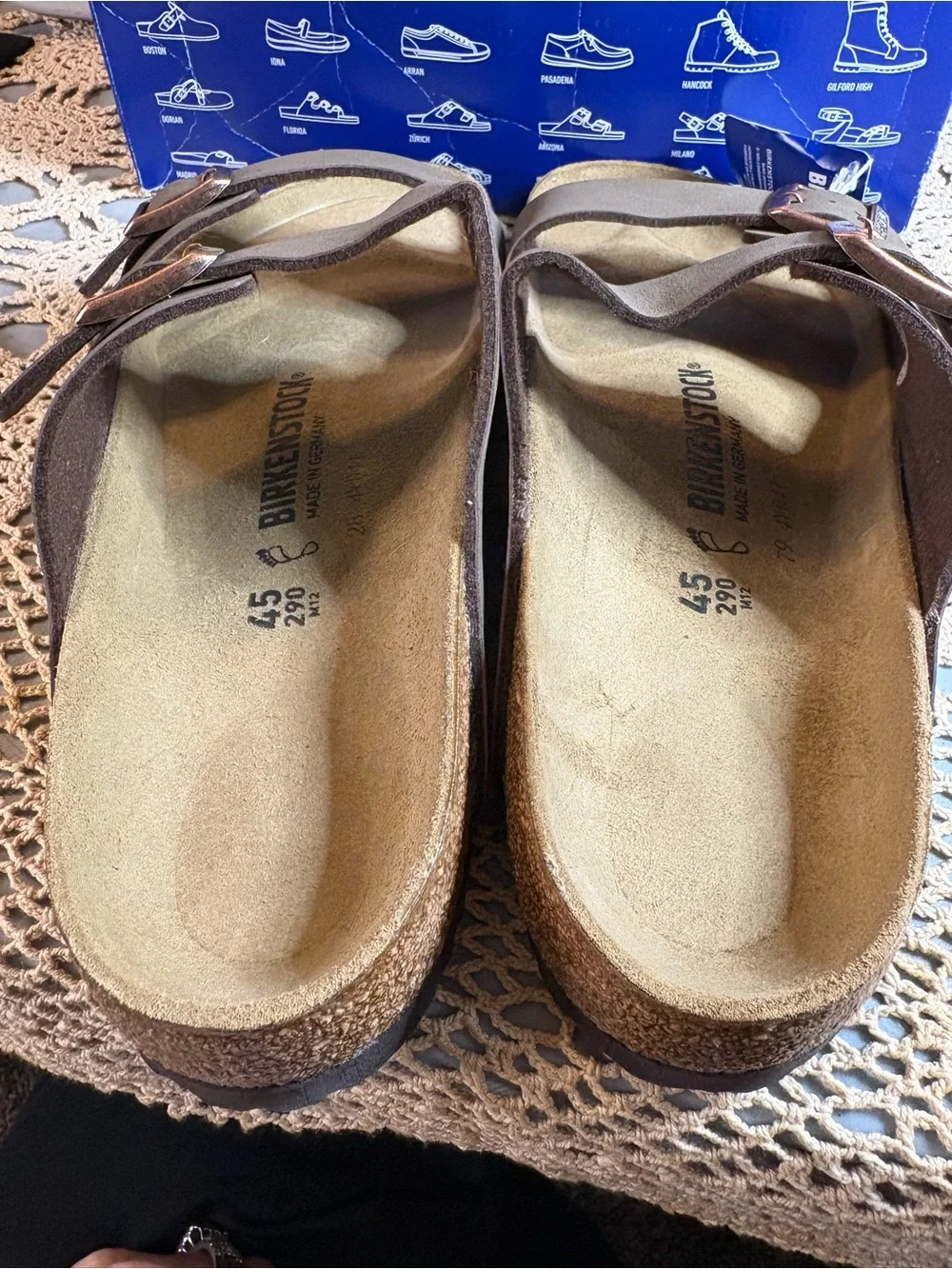 Birkenstock New in Box Two-Strap Sandal  size 45- Brown